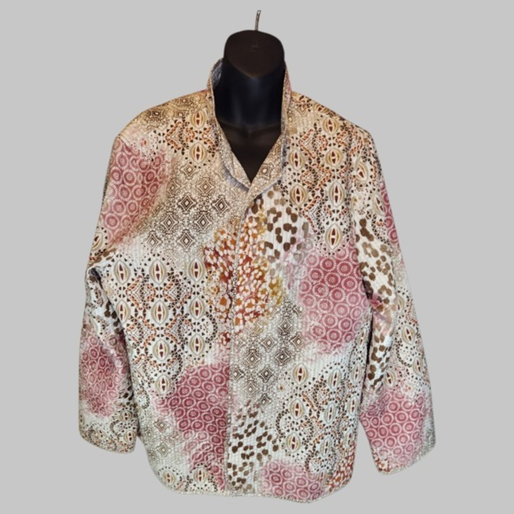 Alfred Dunner Lightweight‎ Quilted Blazer Jacket Womens Size 18